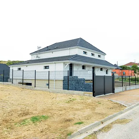 Gabions décoratifs — réalisation Clôtures Caudevel