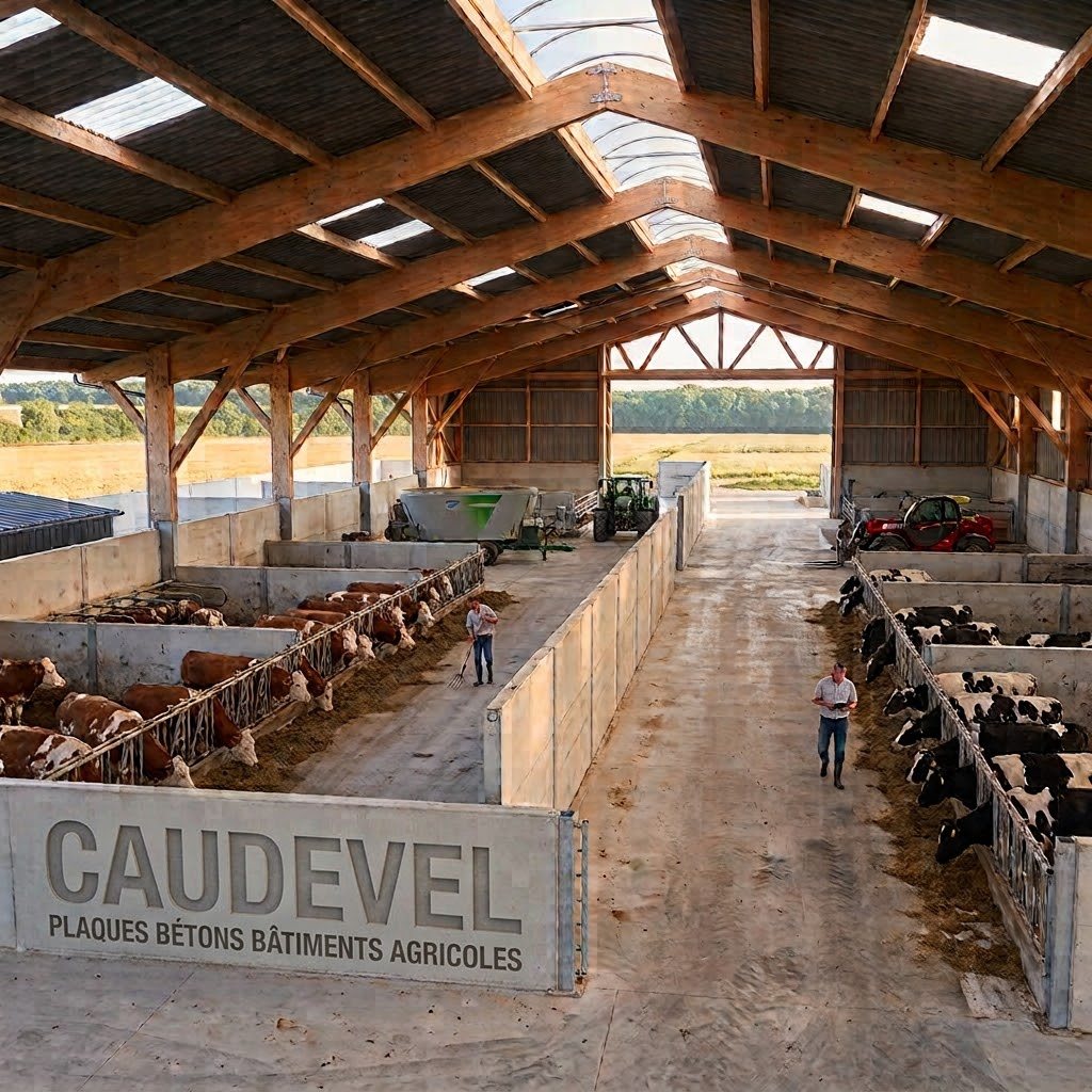 Plaques Betons bâtiments agricoles — Clôtures Caudevel